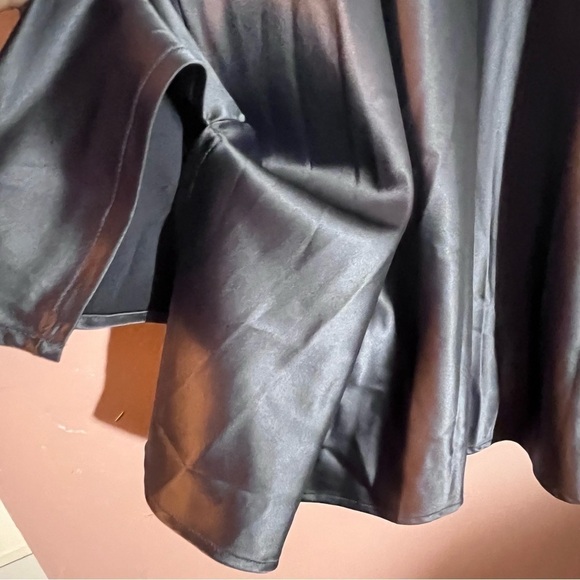 Vanity Fair Black Mini slip Dress fairy coquette Lace Lingerie Nightie Medium - Picture 8 of 15